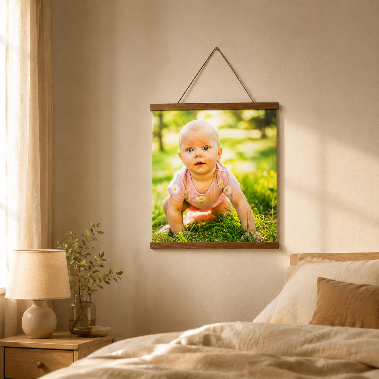 Fotoplakát čtverec v dřevěné liště