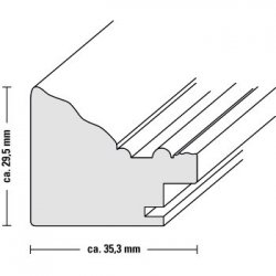 Dřevěný rám Donatello, bílý, 20x30 cm