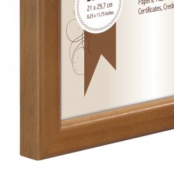 Rámeček dřevěný BELLA, ořech, 21x29,7 cm (formát A4)