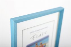 Rámeček dřevěný EVA, modrá, 13x18 cm