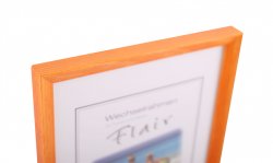 Rámeček dřevěný EVA, oranžová, 10x15 cm