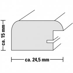 Rámeček dřevěný RIGA, stříbrná, 13x18 cm