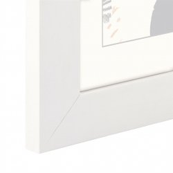 Rámeček dřevěný SKARA, bílá, 13x18 cm