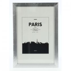 Rámeček plastový PARIS, stříbrná, 13x18 cm