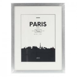 Rámeček plastový PARIS, stříbrná, 30x40 cm