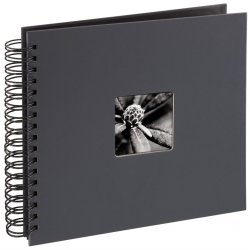 Album klasické spirálové FINE ART 28x24 cm, 50 stran, šedé