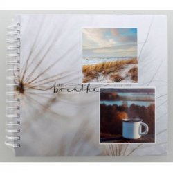 Album klasické spirálové RELAX - Breathe 28x24 cm, 50 stran, bílé listy