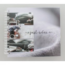 Album klasické spirálové RELAX - Just Relax 28x24 cm, 50 stran, bílé listy