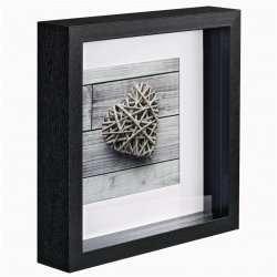 Portrétový rámeček dřevěný SCALA, 23x23 cm, černý