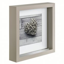 Portrétový rámeček dřevěný SCALA, 23x23 cm, šedý