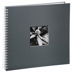 Album klasické spirálové FINE ART 36x32 cm, 50 stran, šedé, bílé listy