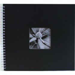 Album klasické spirálové FINE ART 36x32 cm, 50 stran, šedé, bílé listy