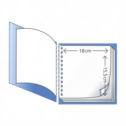 Album klasické spirálové TANGO 24x17 cm, 50 stran, modré, bílé listy