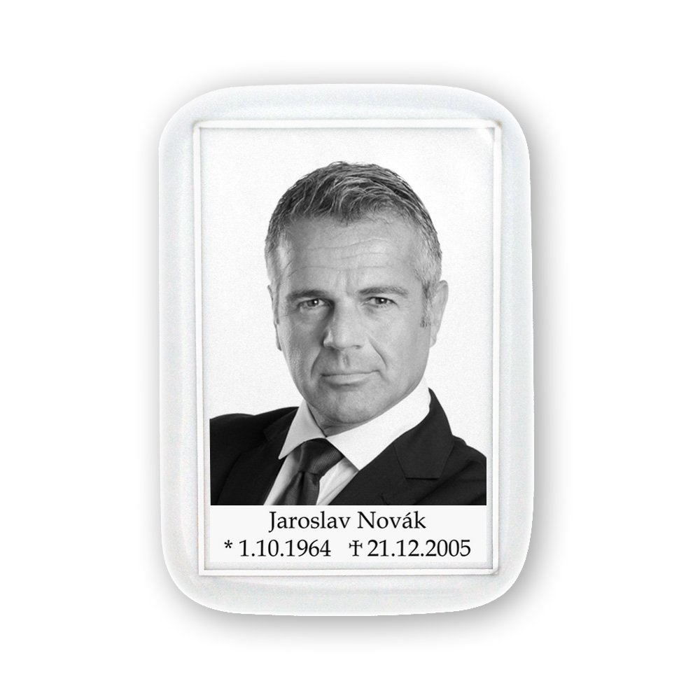 Náhledový obrázek produktu: Obdélník kulaté rohy černobílý
