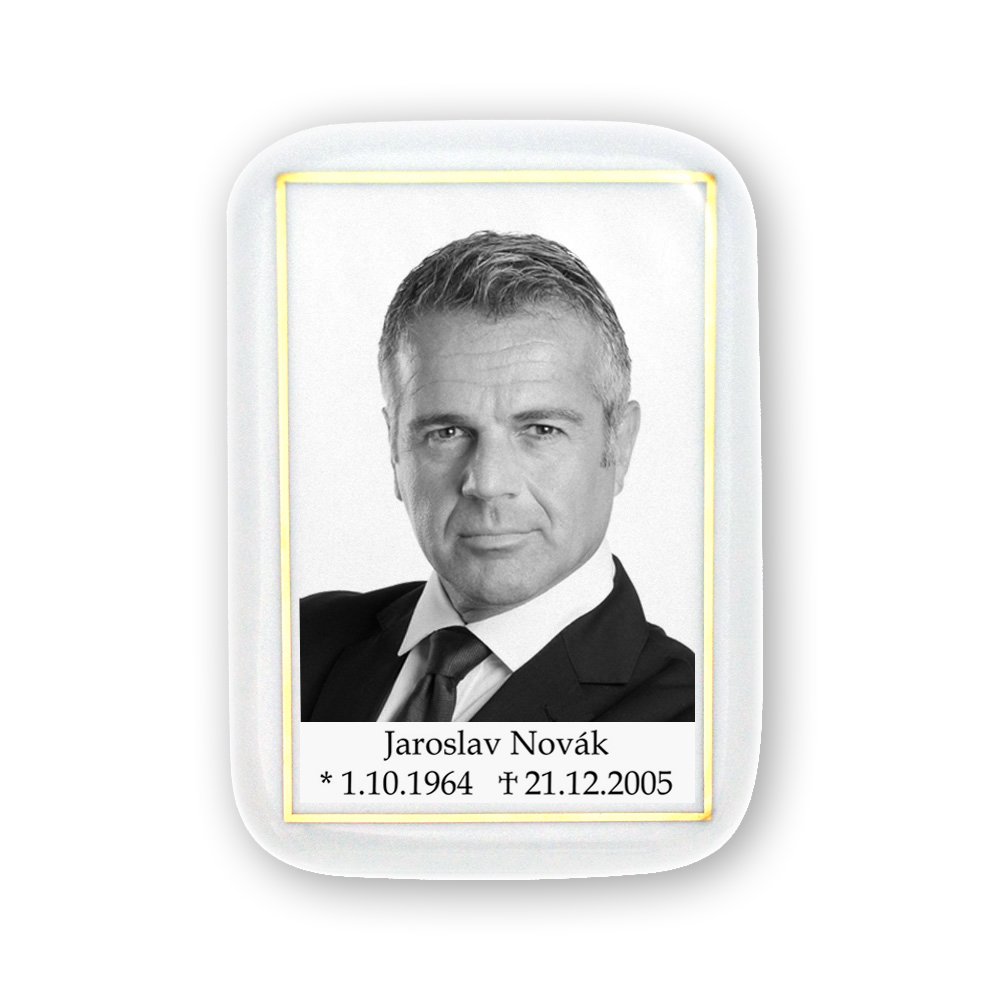 Náhledový obrázek produktu: Obdélník kulaté rohy černobílý